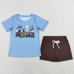 BSSO0488 Summer Mallard Dog Boy Shorts Set