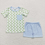 BSSO0556 Crocodile Boys Shorts Set