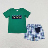 BSSO0589 Embroidery Mallard Boys Shorts Set