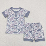 BSSO0605 Camo Boys Shorts Set Pajamas