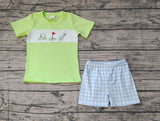 BSSO0667 Golf Green Boys Shorts Set