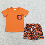 BSSO0789 Sports Basketball Boys Shorts Set