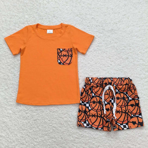BSSO0789 Sports Basketball Boys Shorts Set