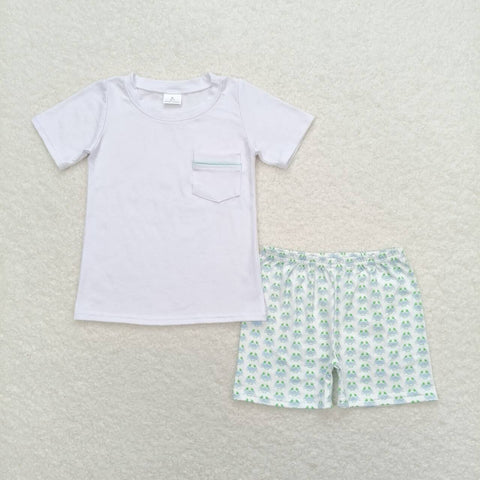 BSSO0797 Crab Blue Boys Shorts Set