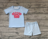 BSSO0808 Crab Blue Boys Shorts Set