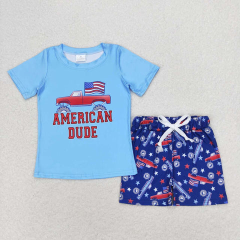 BSSO0823 American DUDE Boys Shorts Set