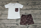 BSSO0896 Deer Brown Boys Shorts Set