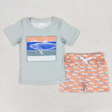 BSSO0899 Shark Boys Shorts Set