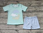 BSSO0920 Dinosaur Mint Boys Shorts Set