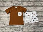 BSSO0925 Mallard Brown Boys Shorts Set