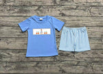 Preorder BSSO1026 Embroidery Easter Cartoon Rabbit Carrot Boys Shorts Set