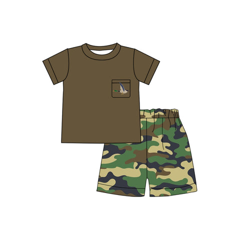 Preorder 12.01 BSSO1092 Hunting Mallard Camo Boys Shorts Set