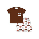 Preorder 12.01 BSSO1093 Western Cowboy Boys Shorts Set