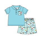 Preorder 12.01 BSSO1094 Daddy's Fishing Buddy Boys Shorts Set