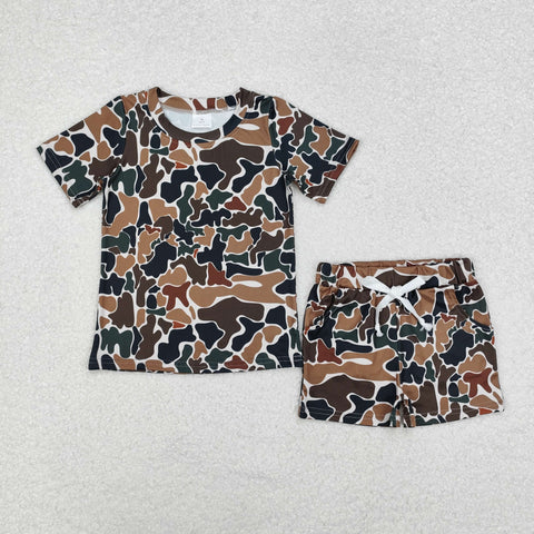 BSSO1102 Hunting Camo Boys Shorts Set