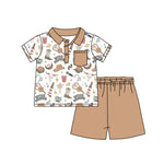 Preorder 12.06 BSSO1112 Western Cowboy Boys Shorts Set