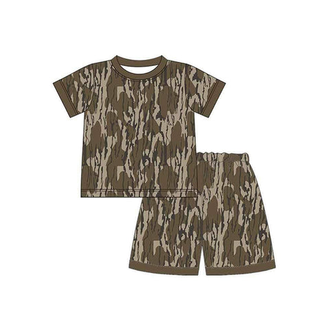 Preorder 12.08 BSSO1115 Hunting Camo Boys Shorts Pajamas Set