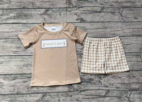 Preorder BSSO1130 Daddy's Boy Elk Boys Shorts Set