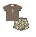 Preorder BSSO1134 Easter Hunting Camo Cross Boys Shorts Set