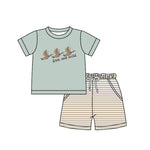 Preorder 12.20 BSSO1153 Free and wild Mallard Ducks Boys Shorts Set