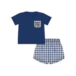 Preorder 01.03 BSSO1191 Elk Blue Boys Shorts Set