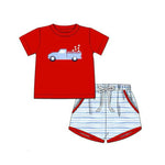 Preorder 01.09 BSSO1215 July 4th Car Star Boys Shorts Set