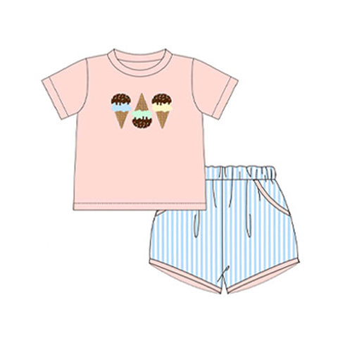 Preorder 01.14 BSSO1223 Summer Ice cream Boys Shorts Set