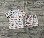 Preorder BSSO1233 Cartoon Cars Boys Shorts Pajamas Set