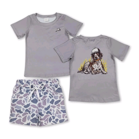 BSSO1336 Camo Gog Boys Shorts Set