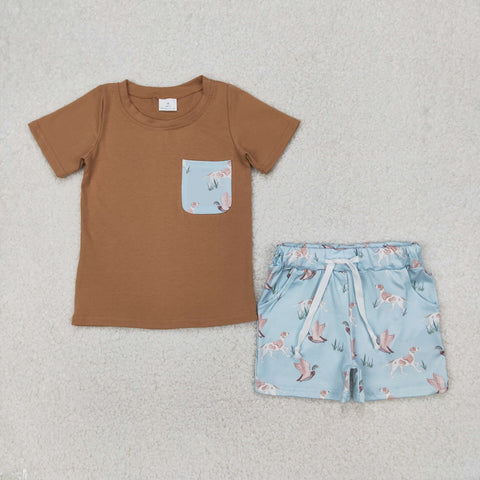 BSSO1420 Mallard Ducks Dog Boys Shorts Set
