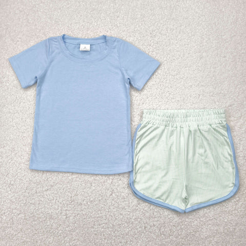 BSSO1481 Purple Cotton Boys Shorts Set