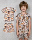 BSSO1559 Hunting Elk Camo Boys Shorts Set