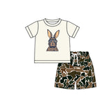 Preorder Samples BSSO1582 Easter Rabbit Camo Boys Shorts Set