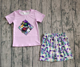 Preorder Samples BSSO1583 Mardi Gras Mallard Ducks Camo Purple Boys Shorts Set