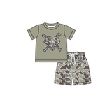 Preorder Samples BSSO1585 Baseball Camo Boys Shorts Set