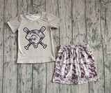 Preorder Samples BSSO1585 Baseball Camo Boys Shorts Set