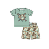 Preorder Samples BSSO1590 Baseball Camo Boys Shorts Set