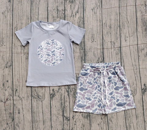 Preorder Samples BSSO1598 Baseball Camo Boys Shorts Set