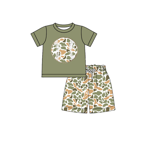 Preorder 11.20 MOQ 5 pcs BSSO1600 Baseball Camo Boys Shorts Set
