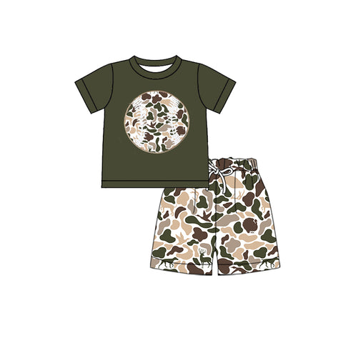 Preorder 11.20 MOQ 5 pcs BSSO1601 Baseball Camo Boys Shorts Set
