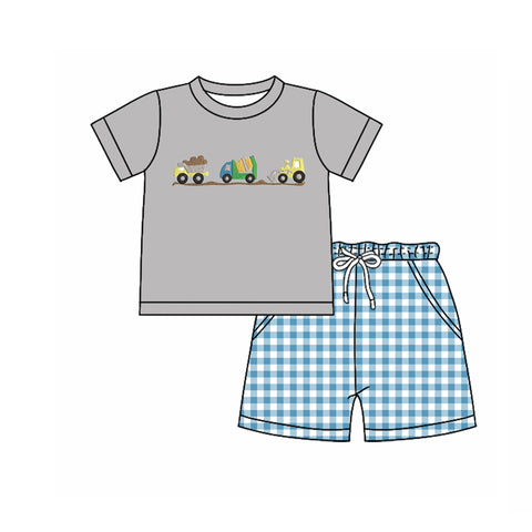 Preorder 11.25 MOQ 5 pcs BSSO1619 Truck Car Boys Shorts Set
