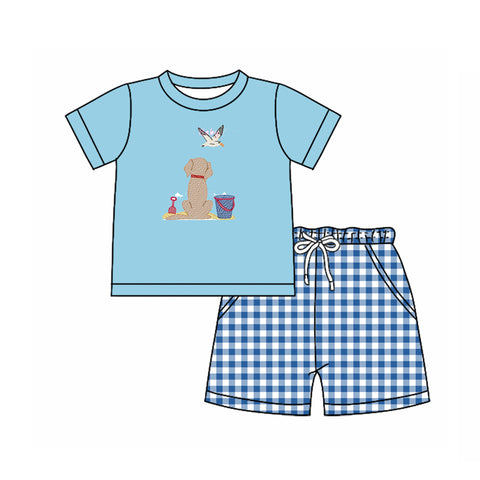 Preorder 11.25 MOQ 5 pcs BSSO1623 Beach Dog Mallard Ducks Boys Shorts Set