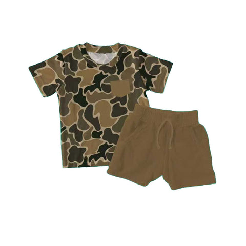 Preorder 12.01 MOQ 5 pcs BSSO1632 Hunting Camo Boys Shorts Set