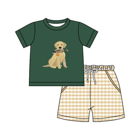 Preorder 12.01 MOQ 5 pcs BSSO1636 Dog Mallard Ducks Boys Shorts Set