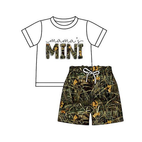 Preorder 12.08 MOQ 5 pcs BSSO1658 MAMA'S Mini Boys Shorts Set