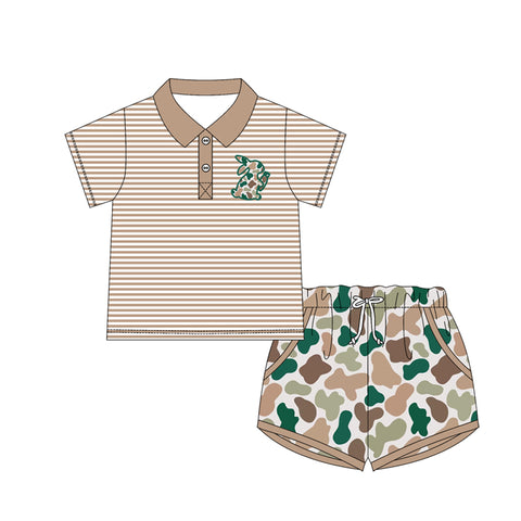 Preorder 12.14 MOQ 5 pcs BSSO1675 Easter Rabbit Camo Boys Shorts Set