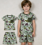 BSSO1793 Hunting Mallard Ducks Camo Boys Shorts Set