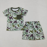 BSSO1793 Hunting Mallard Ducks Camo Boys Shorts Set