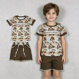 BSSO1839 Embroidery Daddy's Buddy Camo Boys Shorts Set