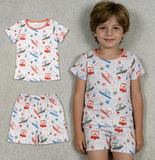 BSSO1904 Starfish Boat Boys Shorts Set